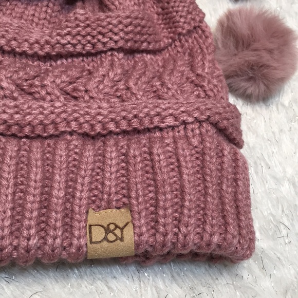 NEW hat 3 in 1 D&Y Dusty Rose ponyflo - Picture 2 of 8